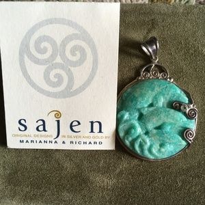SAJEN by Marianna + Richard Jacobs Sterling Silver + Turquoise Pendant